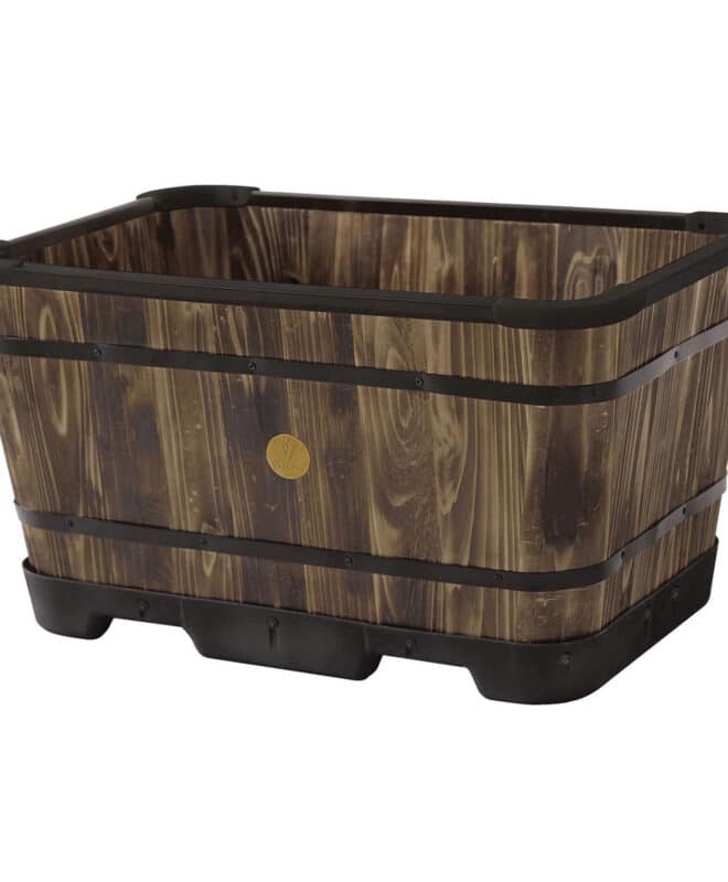 Wooden Planter Trough - 60cm - Burnt Oak - FSC 100℅