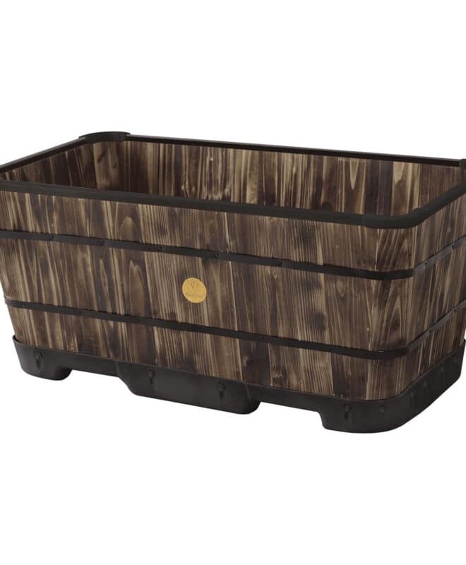 Wooden Planter Trough - 90cm - Burnt Oak - FSC 100℅