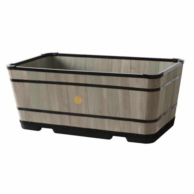 Wooden Planter Trough - 90cm - Grey Wash - FSC 100℅