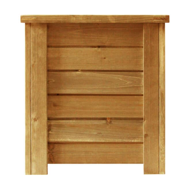 Wooden Rectangle Box Planter - 60cm - Natural - FSC 100% - Image 4