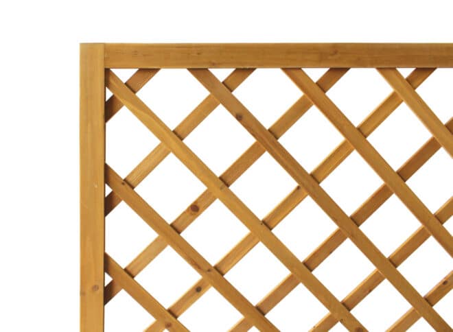 Wooden Trellis Box - 90cm (with liner) - Natural - FSC 100% - Image 4