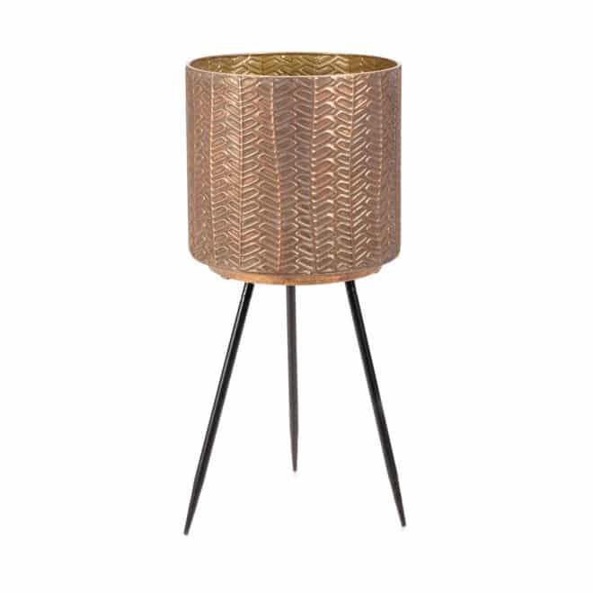 Osmunda Planter on Legs 55cm - Aged Brass Finish - Image 2