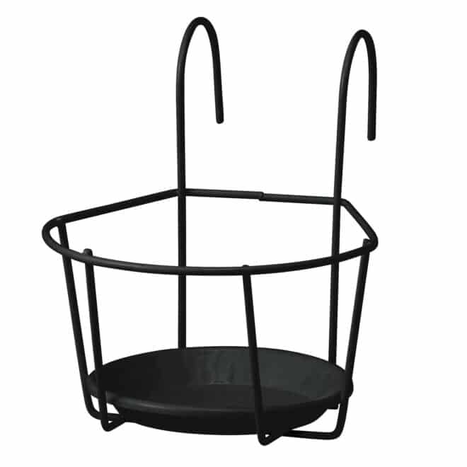 Single Wire Planter Holder 18cm - Black