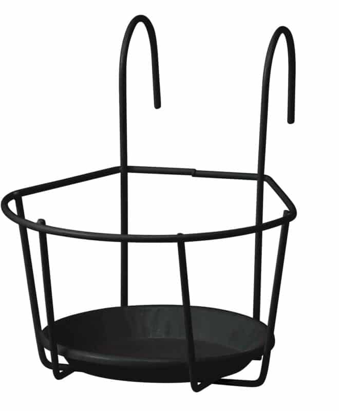 Single Wire Planter Holder 18cm - Black
