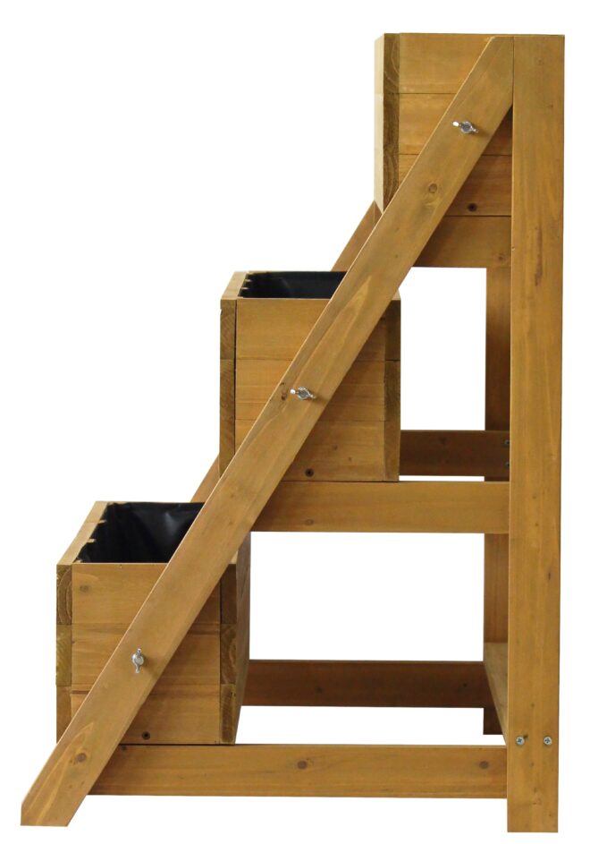 Terrace Planter - Three Tier - Natural - FSC 100% - Image 6