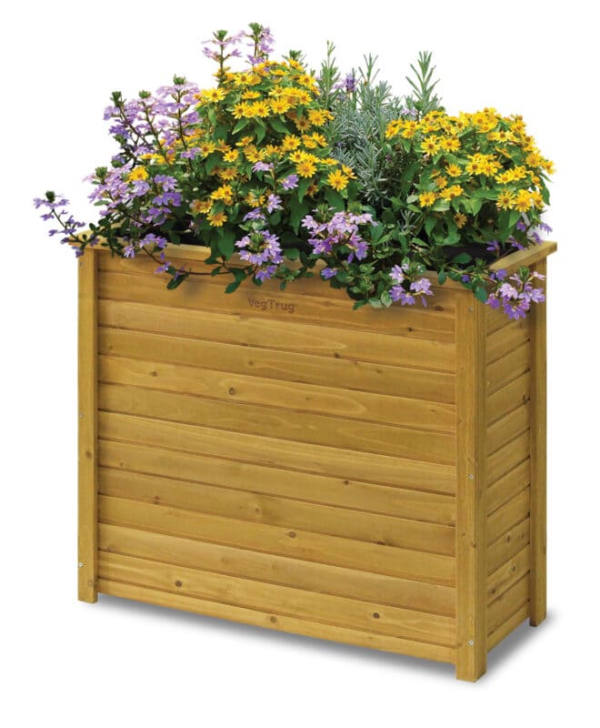 Wooden Planter Rectangle Tall - Natural (FSC 100%)