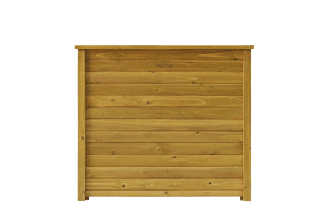 Wooden Planter Rectangle Tall - Natural (FSC 100%) - Image 2