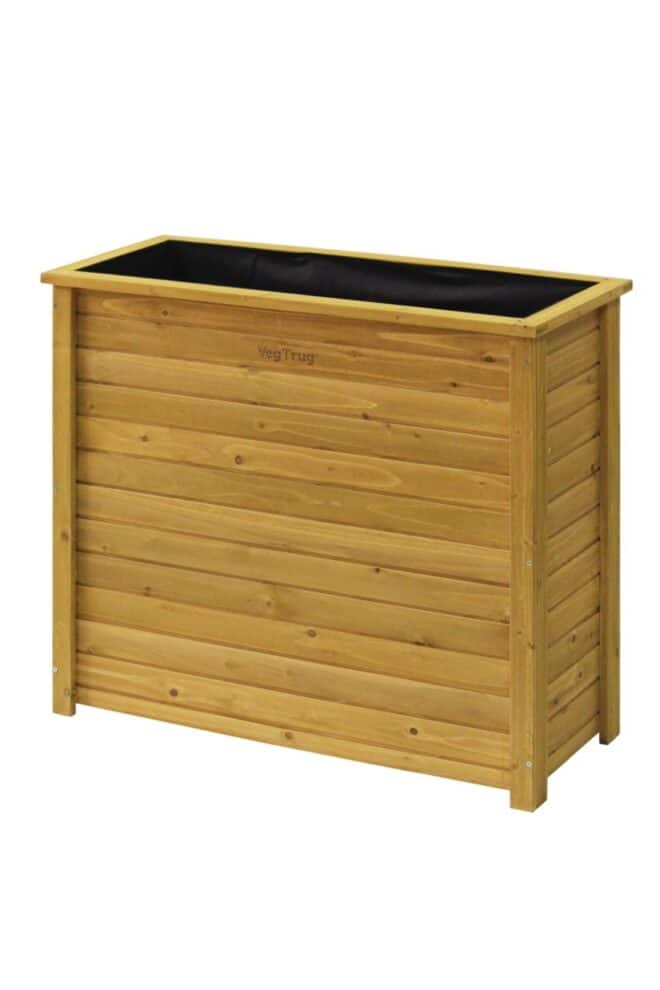Wooden Planter Rectangle Tall - Natural (FSC 100%) - Image 3