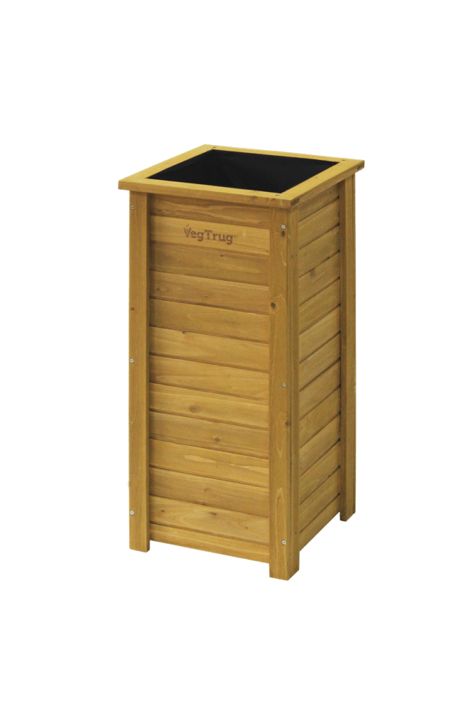 Wooden Planter Square Tall - Natural (FSC 100%) - Image 2