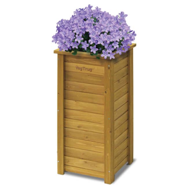 Wooden Planter Square Tall - Natural (FSC 100%)