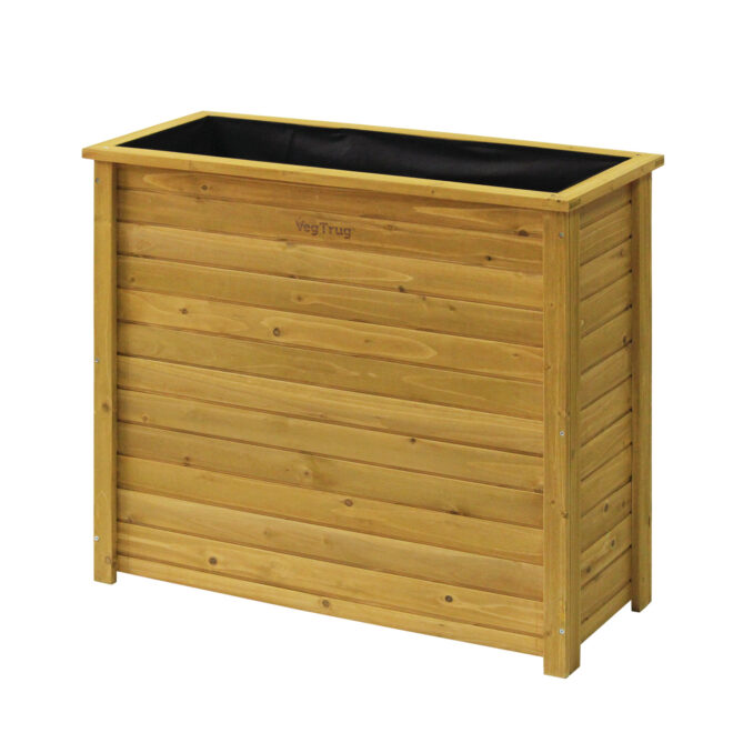 Wooden Planter Rectangle Tall - Natural (FSC 100%) - Image 7