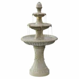 Stafford Fountain with Lights Outdoor Ceramic Fountain