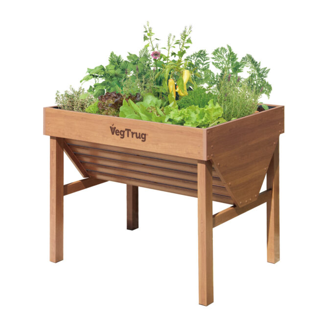VegTrug Aluminium - 1m - Natural Wood Effect