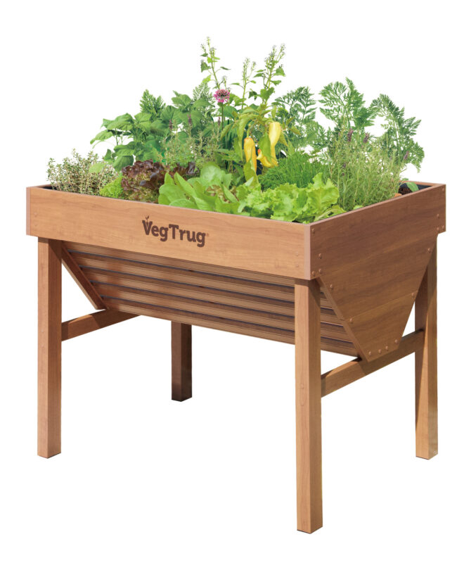 VegTrug Aluminium - 1m - Natural Wood Effect