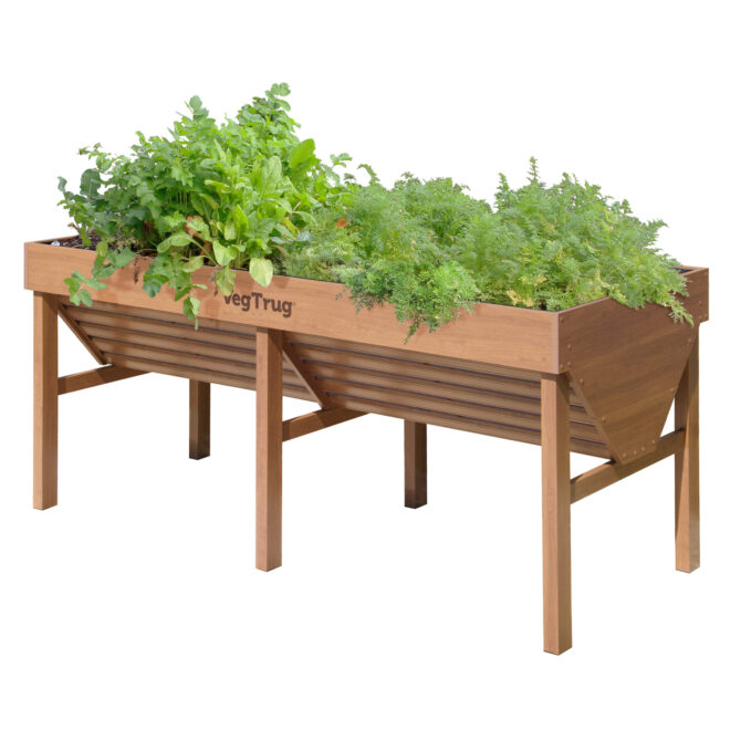 VegTrug Aluminium - 1.8m - Natural Wood Effect