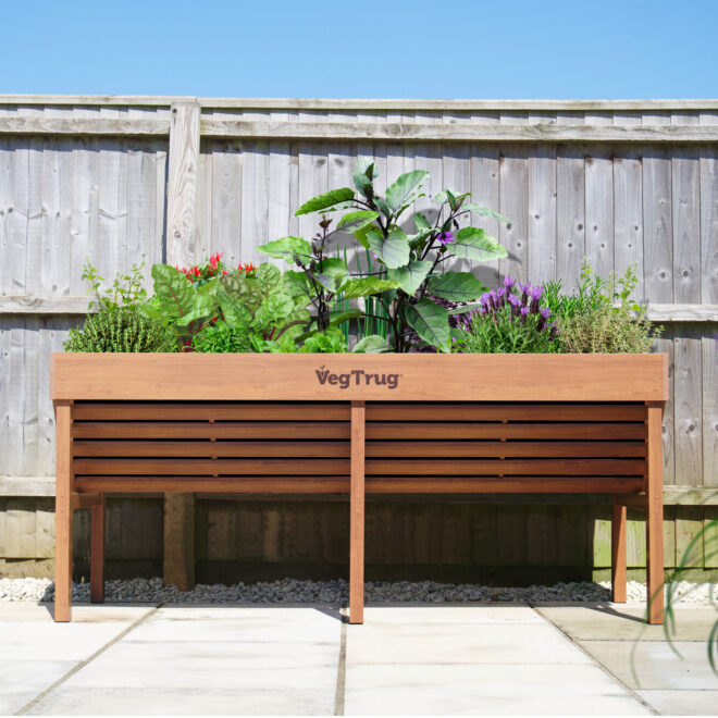 VegTrug Aluminium - 1.8m - Natural Wood Effect - Image 2