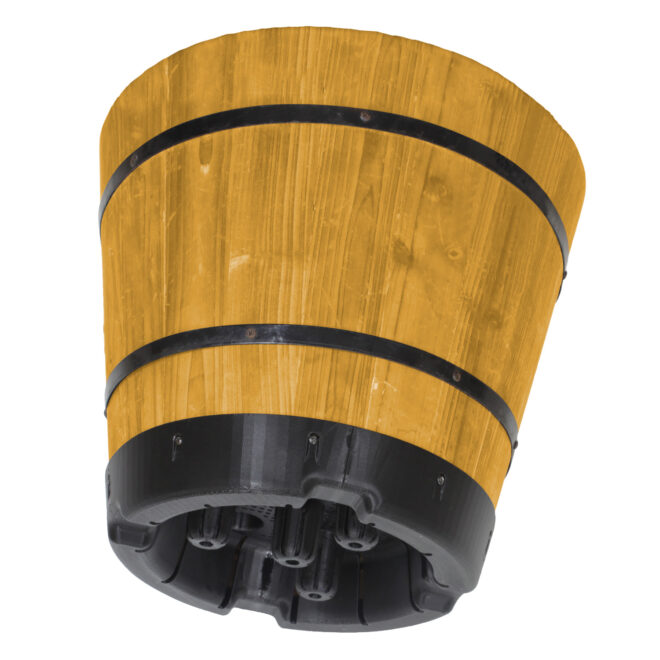 VegTrug Wooden Barrel 55cm - Natural - FSC 100% - Image 3