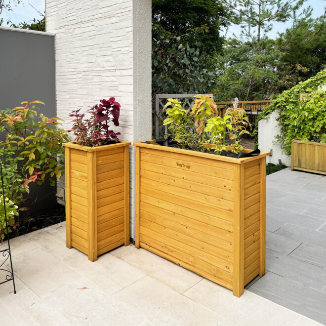 Wooden Planter Rectangle Tall - Natural (FSC 100%) - Image 16