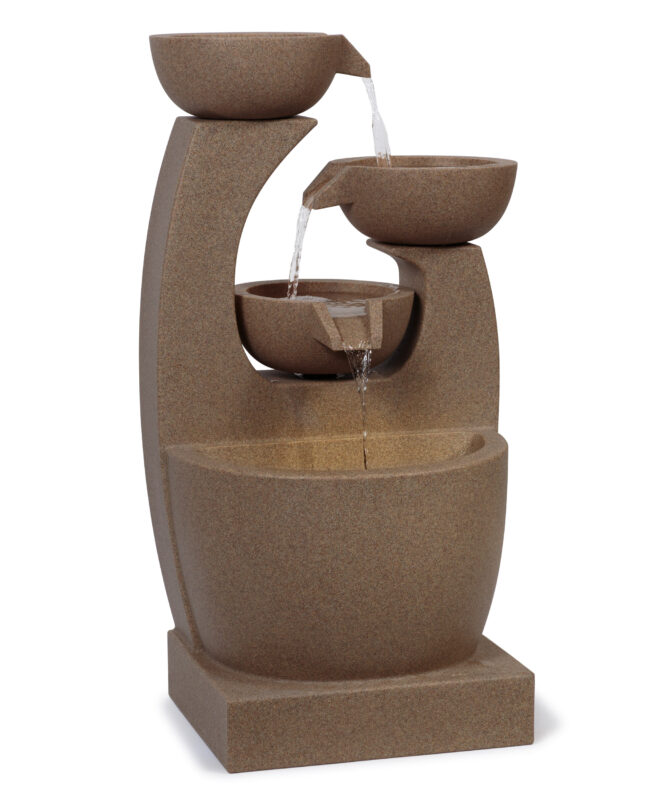 Lunara Sculptural Water Feature with Lights