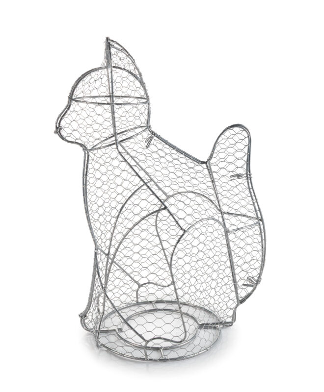 Cat Galvanised Steel Topiary Frame